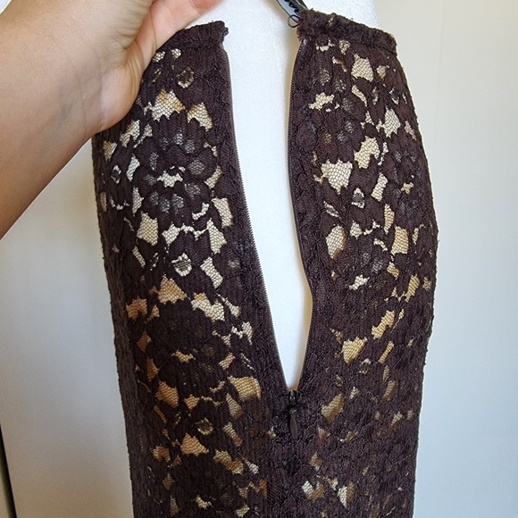 Vintage Influence de NAF NAF French XS/S Lace Skirt Brown/Golden. - Picture 7 of 7